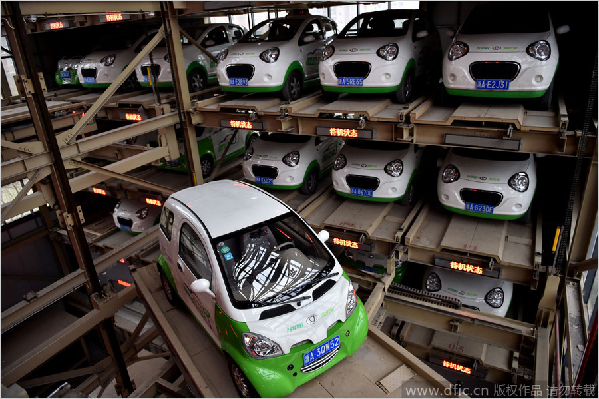 Electrical rental cars become popular in Hangzhou