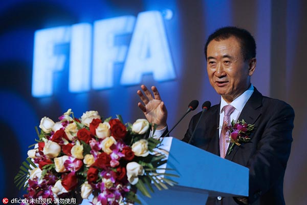 Two more Chinese companies will become top FIFA sponsors: Wanda's Wang