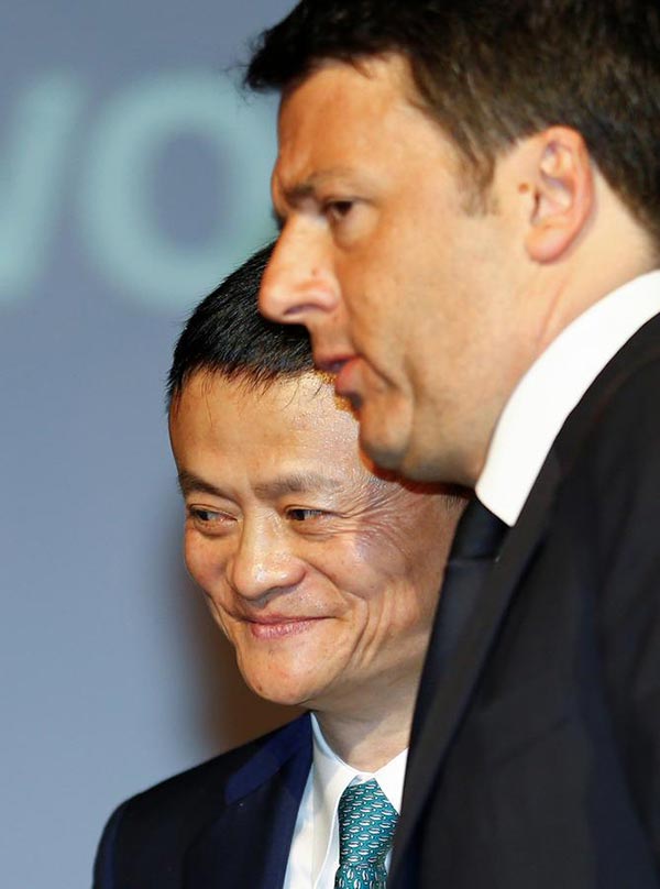 Jack Ma toasts wine with Italy's prime minister