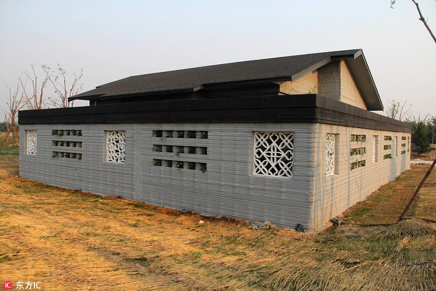 Village in Shandong unveils 3D-printed villas