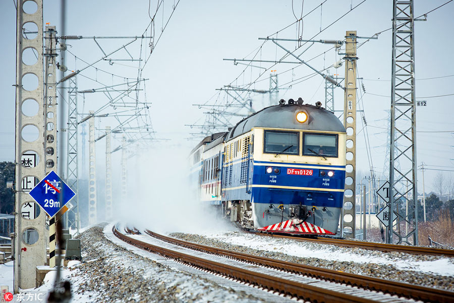 Snowy landscapes offer picture perfect train travel