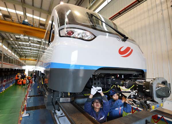 Maglev train production on track