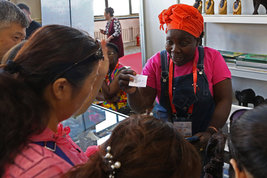 African women sell crystal earning $460 a day