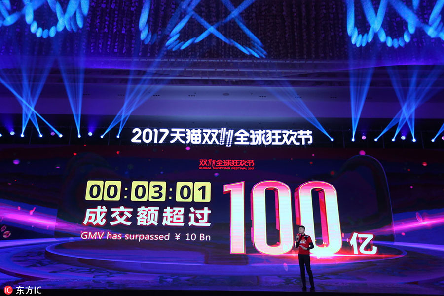 Alibaba sales race ahead on Singles Day