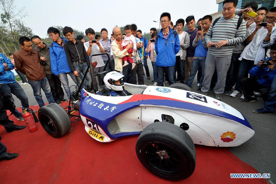 Student makes race car for 4th Formula SAE of China