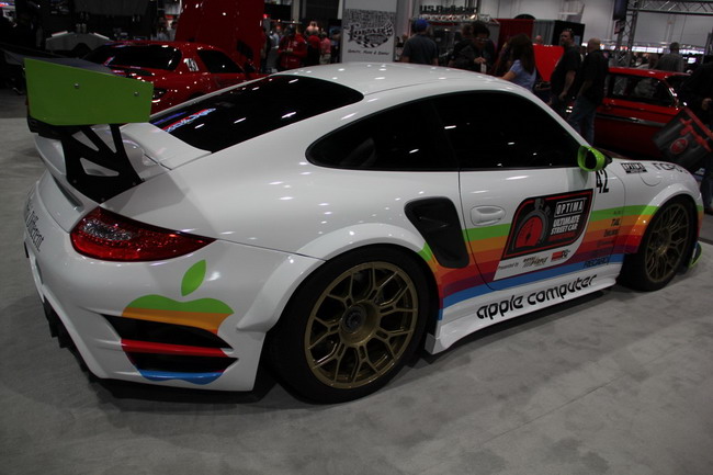 Modified Porsche sports cars at SEMA Show