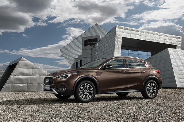 Carmaker debuts QX30 SUV model simultaneously in US and China