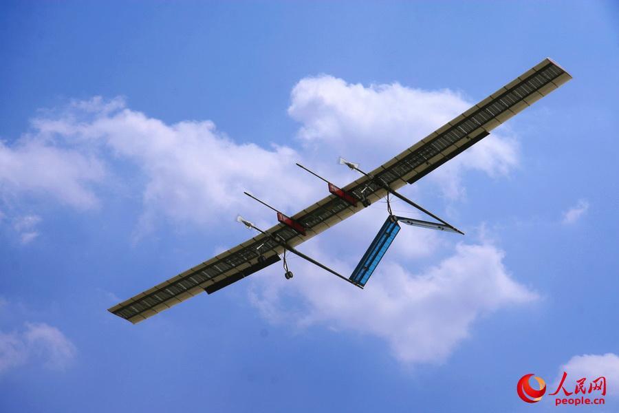China's solar powered UAV soars high into the sky