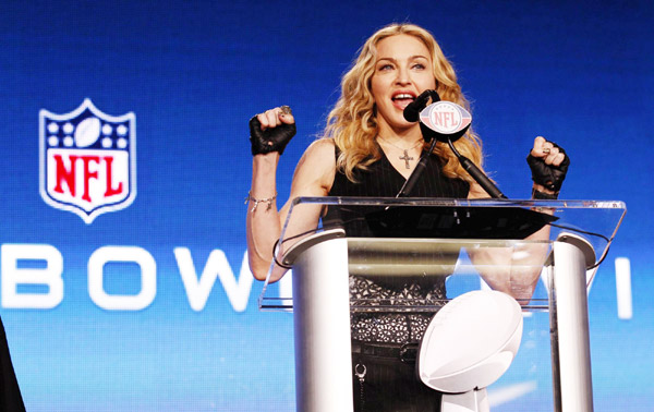 Madonna promotes Super Bowl show