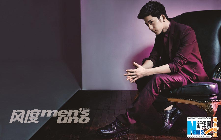 Jing Boran poses for Men's uno magazine