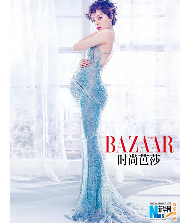 Pregnant Sun Li graces fashion magazine