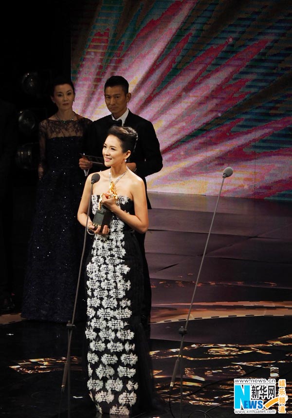 Zhang Ziyi wins ten film awards for 'The Grandmaster'