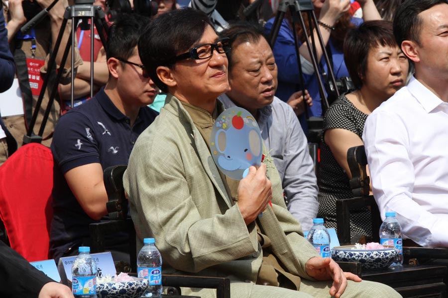 Jackie Chan attends commercial event in Beijing