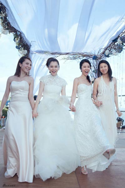 Wedding photos of Taiwan actress Vivian Hsu