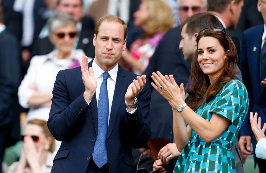 Celebrities watch singles final at Wimbledon Championships