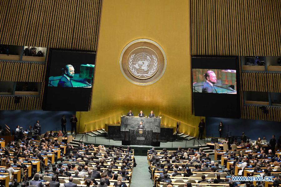 Li Bingbing delivers speech at UN Climate Summit