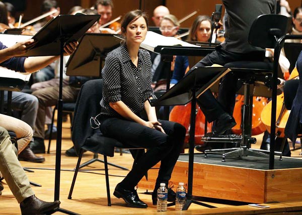 Marion Cotillard performs with Monaco Philharmonic Orchestra