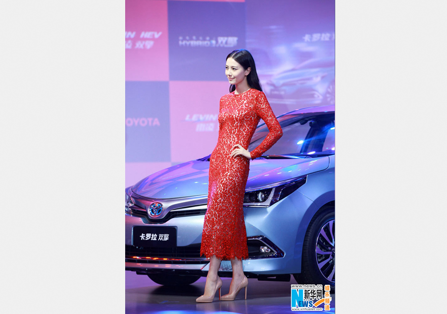 Gao Yuanyuan attends auto show in Shanghai