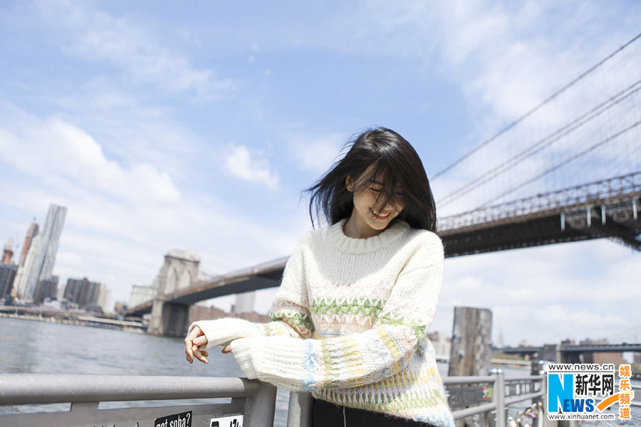 Actress Gao Yuanyuan poses in NYC