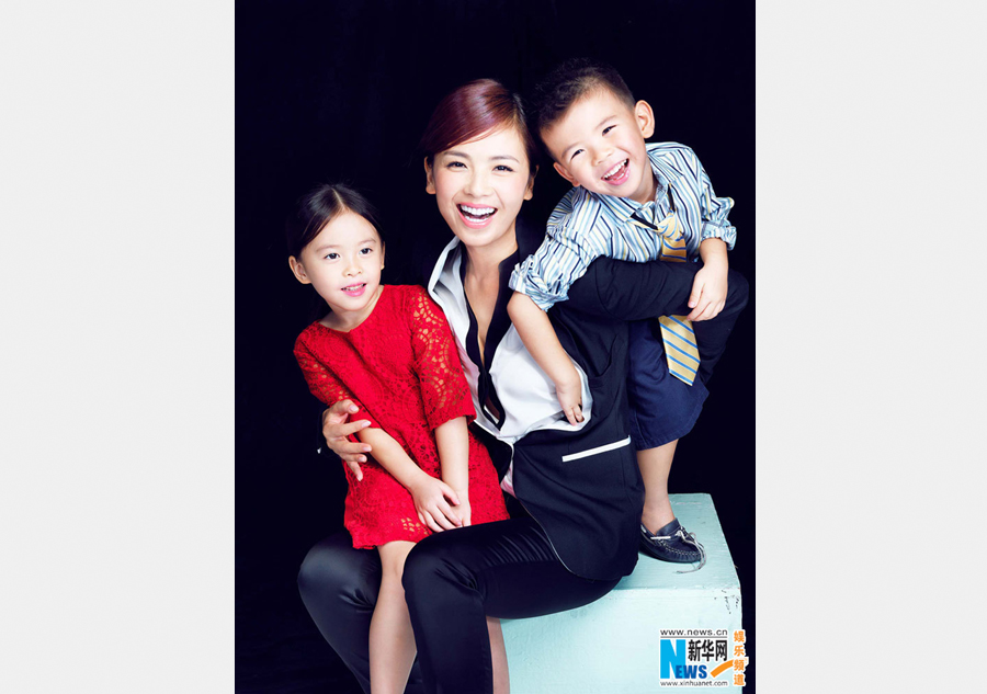 Actress Liu Tao poses for Mother's Day