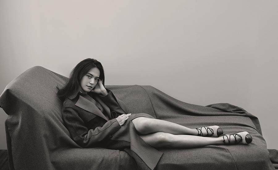 Yao Chen poses for Harper's Bazaar
