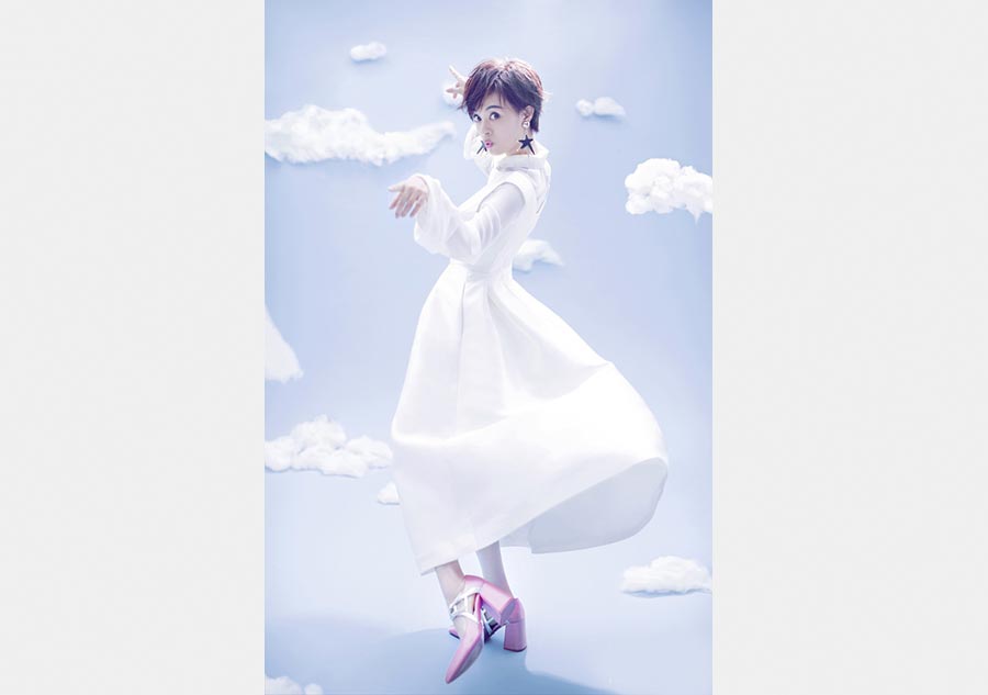 Actress Sun Li poses for fashion magazine
