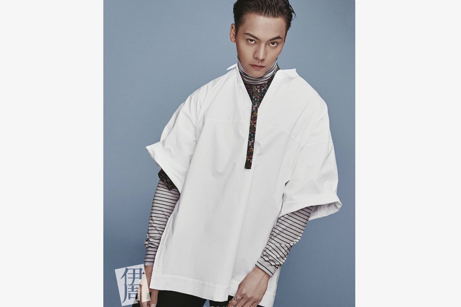 Actor William Chan poses for fashion magazine