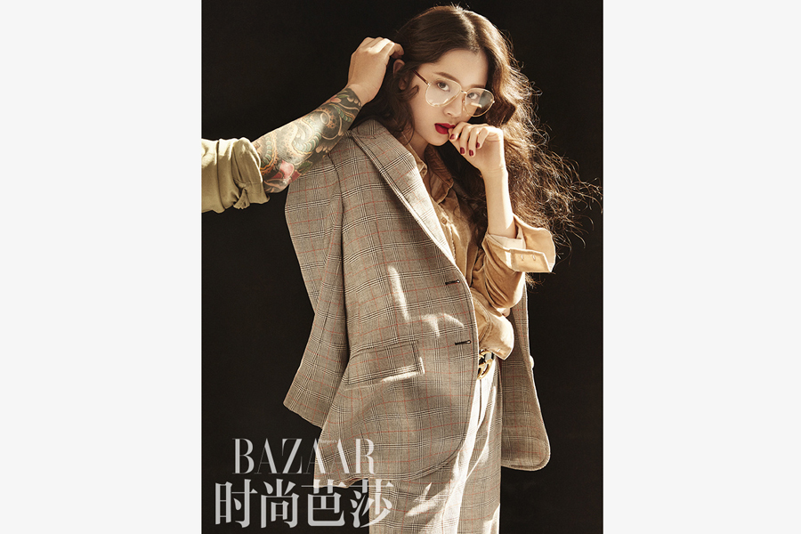Nana Ou-yang poses fashion photos for 'Bazaar' magazine