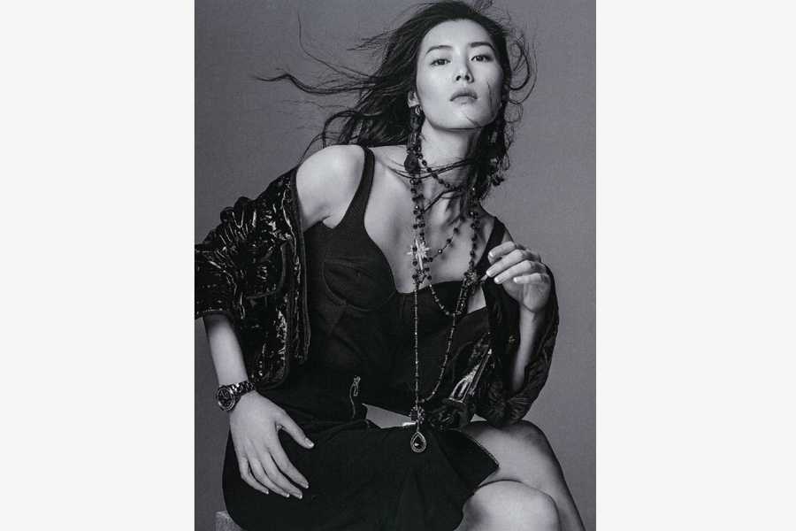 Chinese model Liu Wen poses for fashion magazine