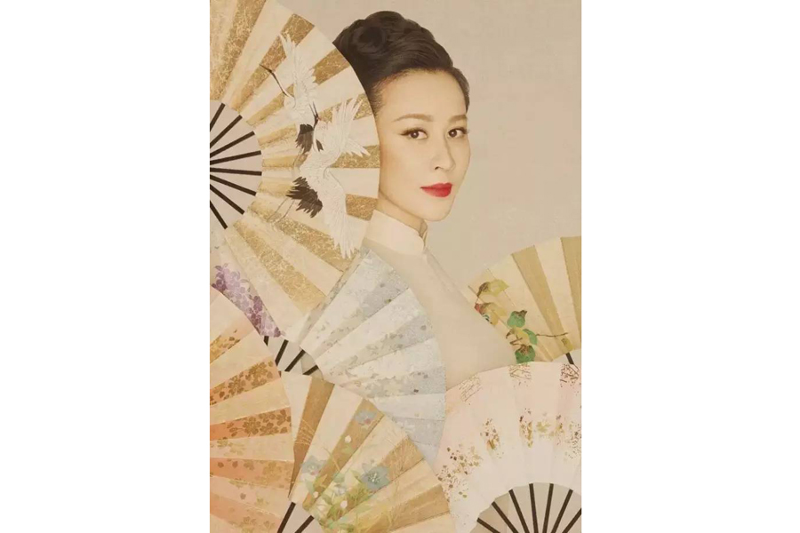 Female celebrities featured in Chinese-style fashion photos