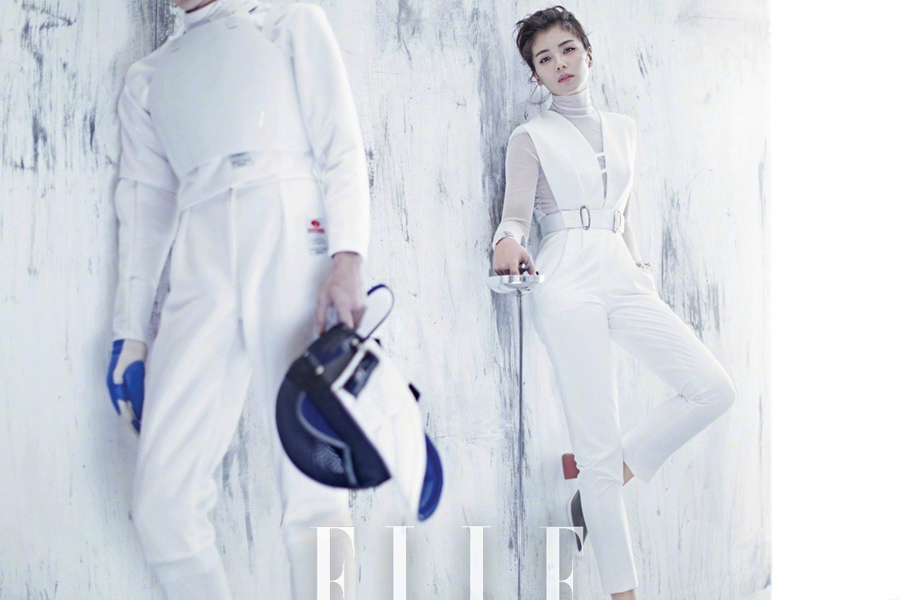 Actress Liu Tao poses for fashion magazine