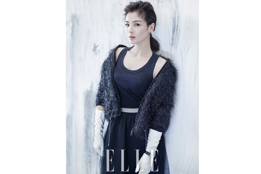 Actress Liu Tao poses for fashion magazine
