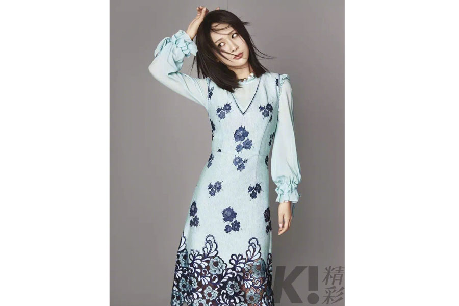 Actress Yang Zi poses for the fashion magazine