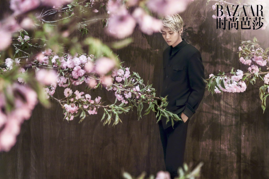 Actor-singer Lu Han poses for the fashion magazine