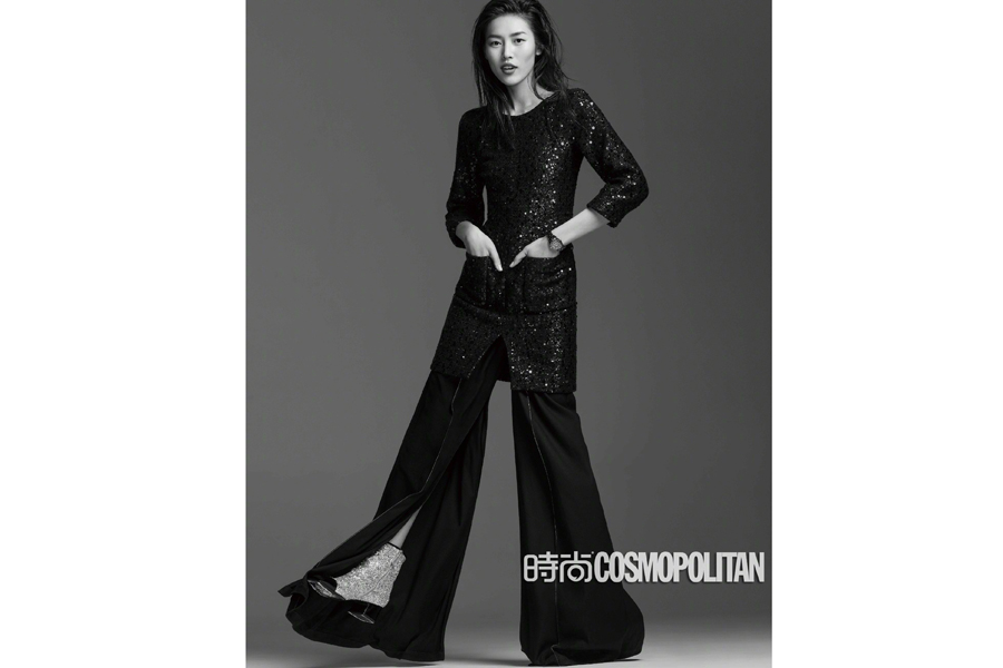 Chinese model Liu Wen poses for fashion magazine