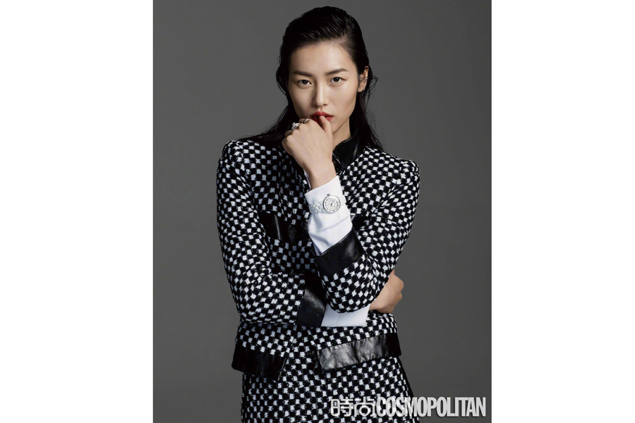 Chinese model Liu Wen poses for fashion magazine