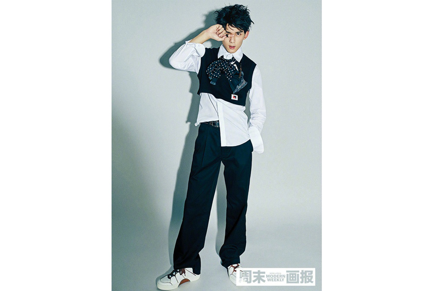 Teen actor Wu Lei poses for fashion magazine