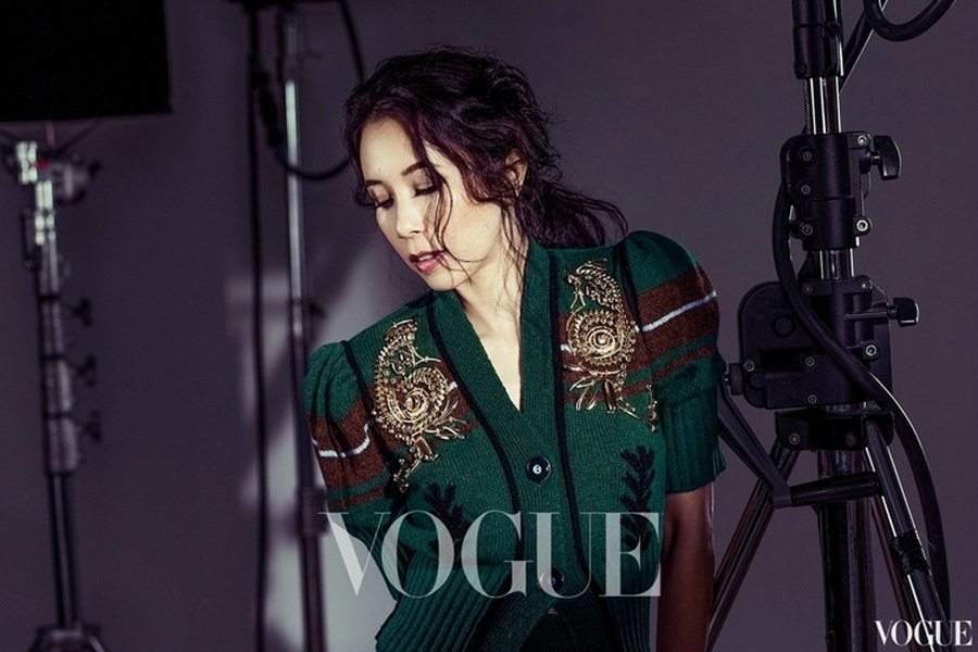 HK pop queen Karen Mok poses for fashion magazine