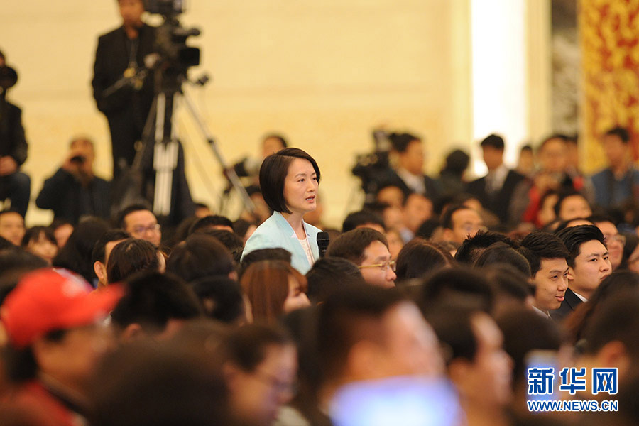 Journalists from around the world at Li's news conference