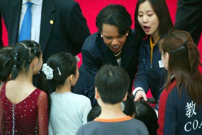 Leaders meet with Rice