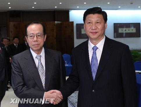 Chinese vice president meets former Japanese PM