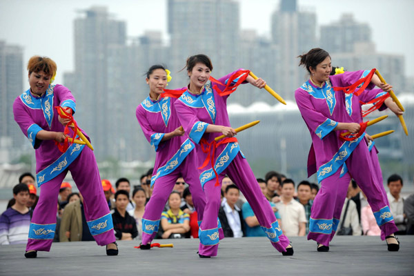 Joyous dance at Expo