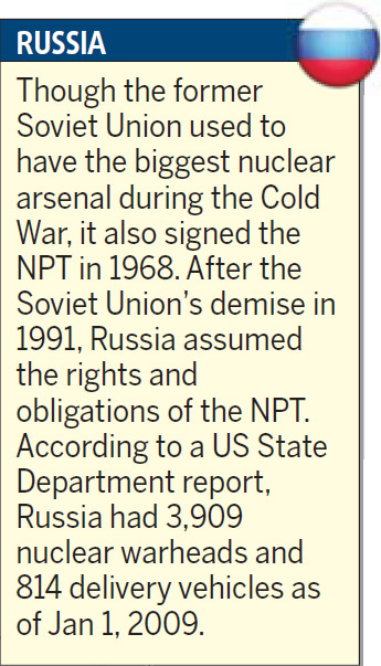 The world's nuclear powers