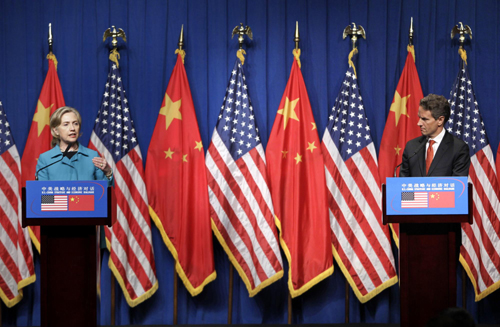Highlights from news conference of Clinton, Geithner