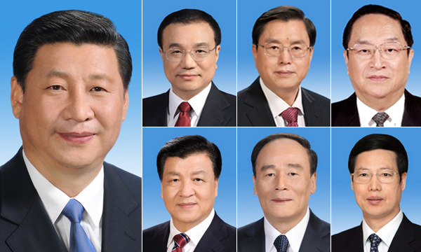 New leadership of Communist Party of China