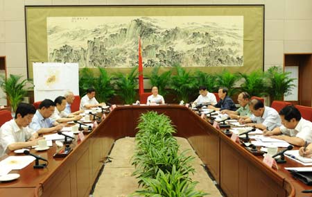 The headquarters for quake-relief command of the State Council, China's Cabinet, on Thursday called for priority in reconstructing public facilities such as schools and hospitals in the country's southwestern quake-hit region.