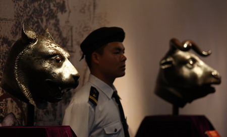 Old Summer Palace's bronze sculptures on display