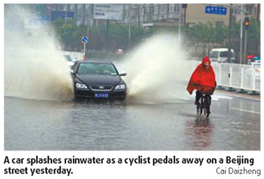 City life goes haywire as rain lashes Beijing
