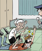 60-year-old mother shows burglar her kungfu moves