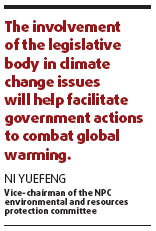 Climate change on the agenda of NPC